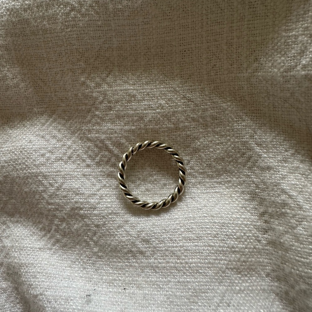 Pandora Twisted Silver Ring- Size 6.5